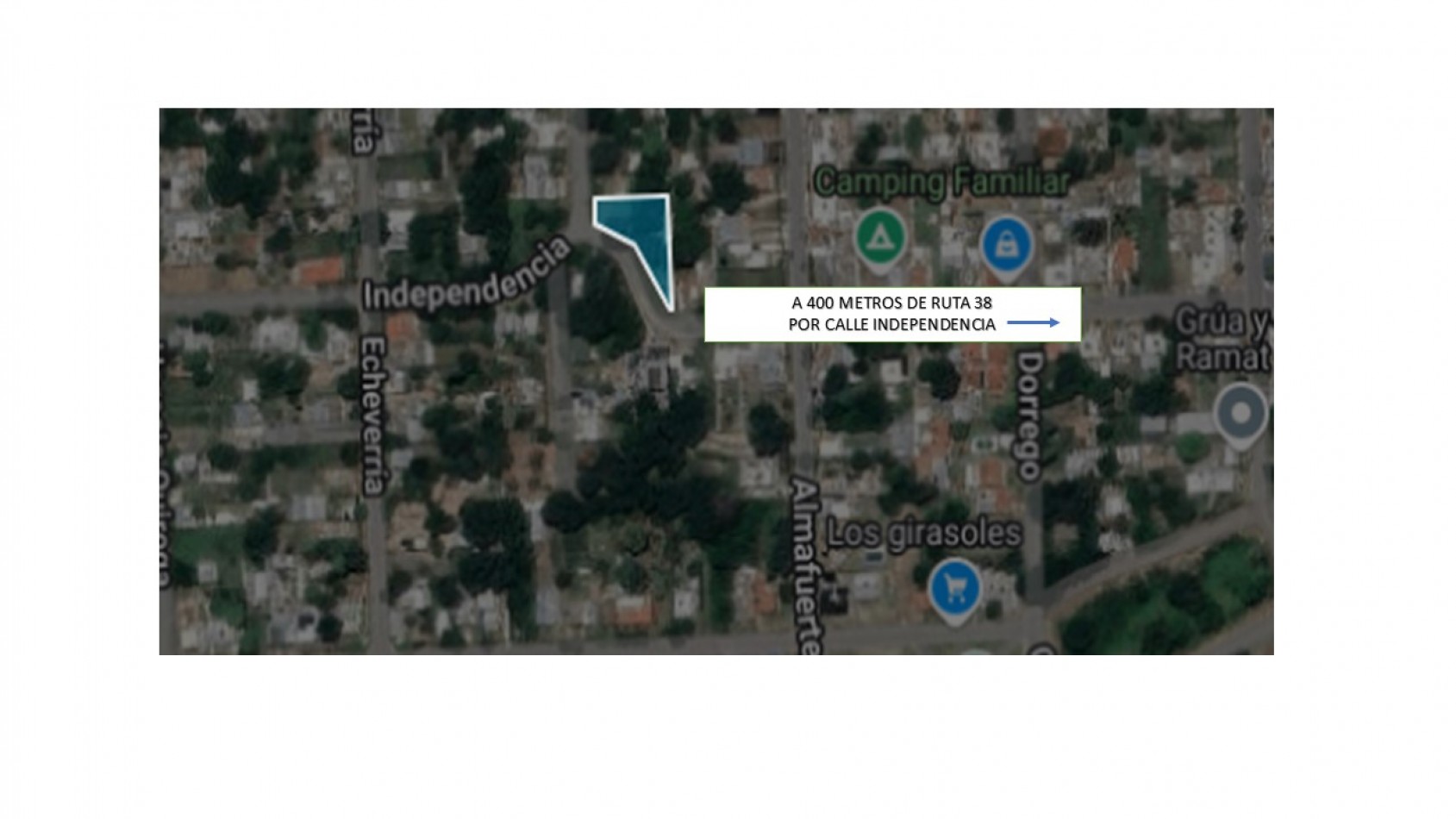 TERRENO EN VENTA EN SANTA MARIA DE PUNILLA A 400 METROS DE LA RUTA. TE128